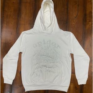 OG Whiterinestone Sp5der Hoodie